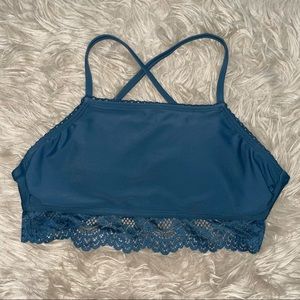 Xhilaration swimsuit top with lace trim